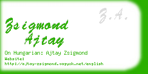 zsigmond ajtay business card